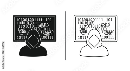 Anonymous figure with binary code overlay representing digital privacy concerns
