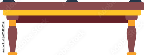 Stylish wooden billiard table illustration symbolizing leisure, competition, and indoor fun