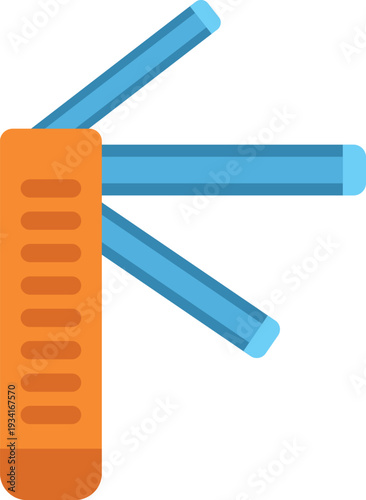 Flat style vector illustration of a security turnstile gate symbolizing access control