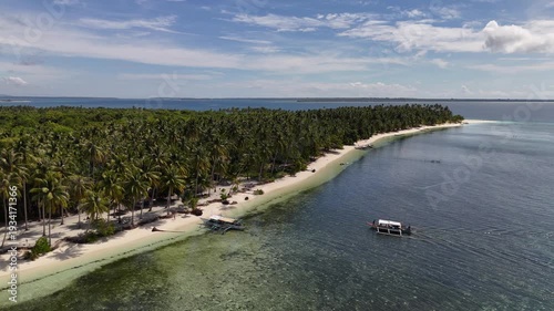 Wallpaper Mural Drone Aerial View of Norma Beach in a Tropical Island in Balabac, Philippines Surrounded by Turquoise Waters Torontodigital.ca