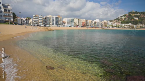 Scenic blanes beach on the costa brava in spain