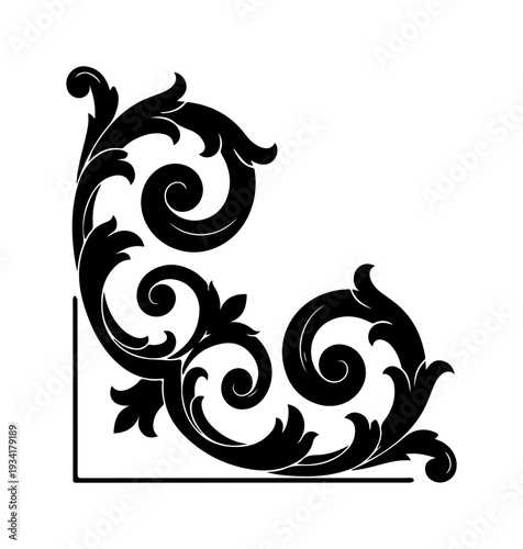 Ornate Vintage Floral Corner