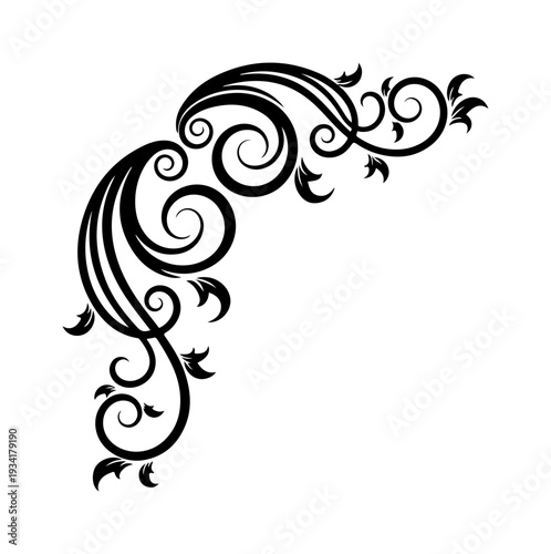 Ornate Vintage Floral Corner