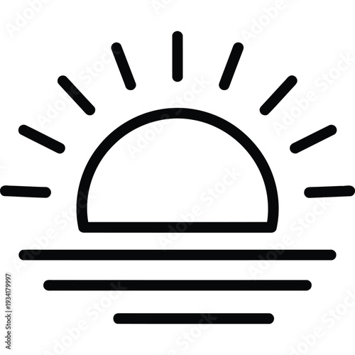 Breathtaking Sunrise Over Calm Water with Warm Glow and Horizon Reflections, Serene Landscape