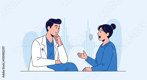Doctor and Patient Discussing Health Concerns in a Modern Medical Office