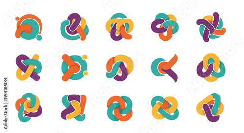 Abstract Knots Collection, 3D Rendered Shapes