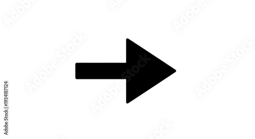 Simple black arrow pointing right on a white background.
