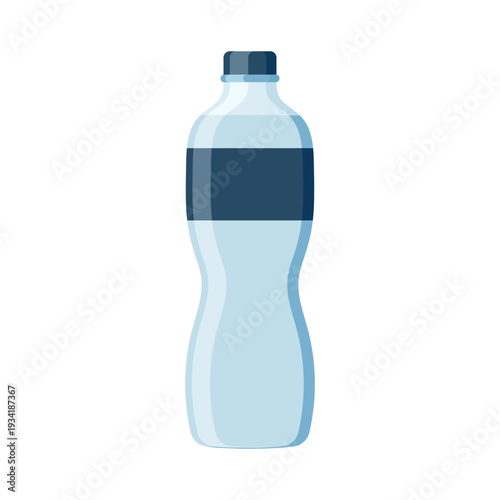 Water bottle icon in flat style. Vector illustration isolated on white background.