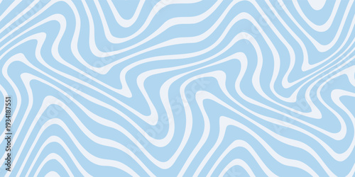 Abstract background seamless pattern with colorful waves. Trendy vector illustration in retro psychedelic style