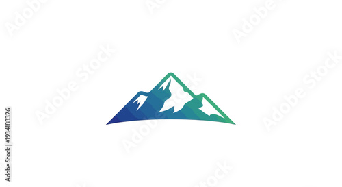 Abstract Mountain Icon with Gradient Colors for Design and Brand Identity