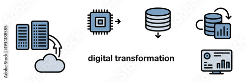 Server upgrade and monitoring icons – Perfect for tech blog content.
