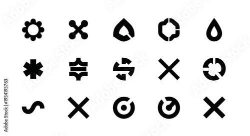 Set of abstract geometric vector icons, design elements