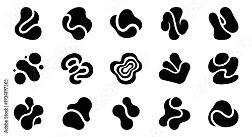 Abstract Blob Shapes Collection. Organic Vector Elements