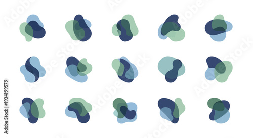 Abstract fluid shapes, modern graphic elements