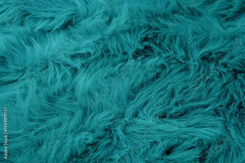 Canvas-taulu Luxurious vibrant deep teal color fuzzy texture background featuring soft fluffy