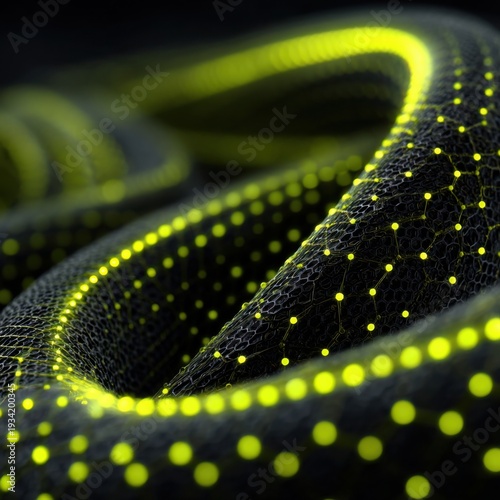 Luminous Data Flow: Interconnected Digital Network Abstract generated by AI