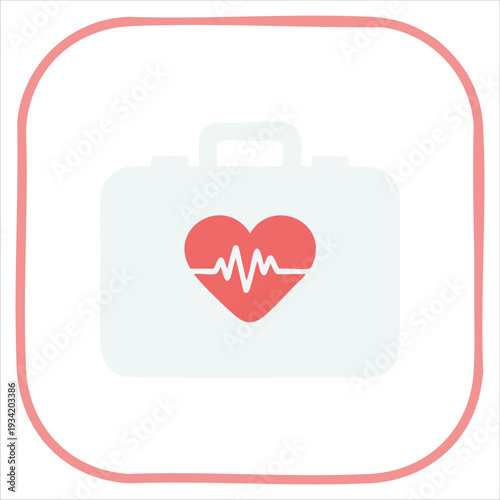 First aid kit medicine cartoon style doctor's medical kit with bag vector illustration