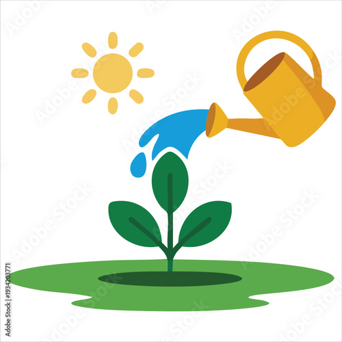 Instructive tree planting activity for children importance of planting trees vector illustration