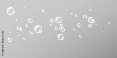Soap Bubble Vector Collection Realistic Glass Effect