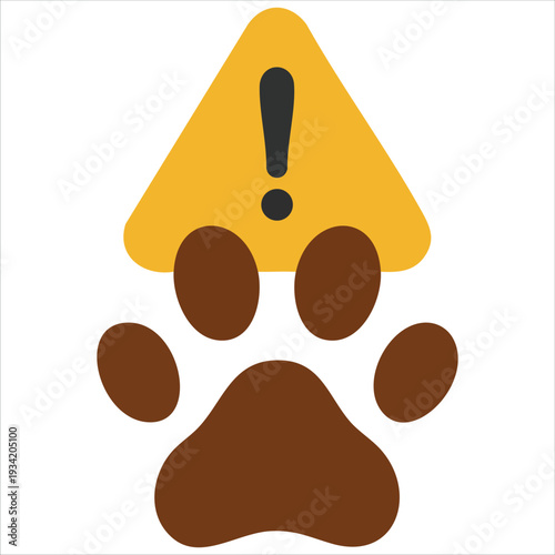 Animal extinction prevention symbol for environmental awareness vector illustration