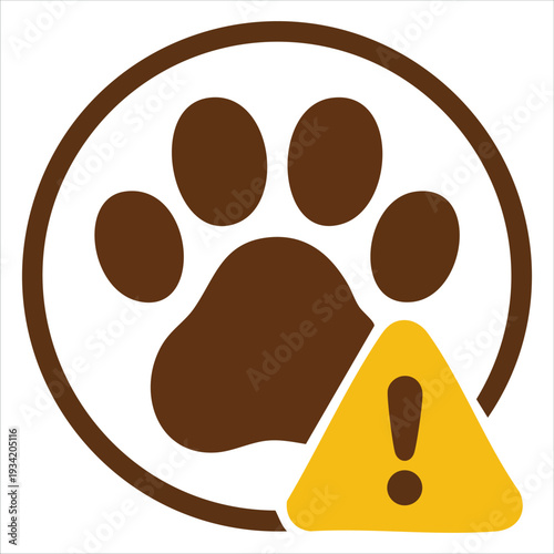 Wildlife protection icon for endangered species and conservation concepts vector illustration