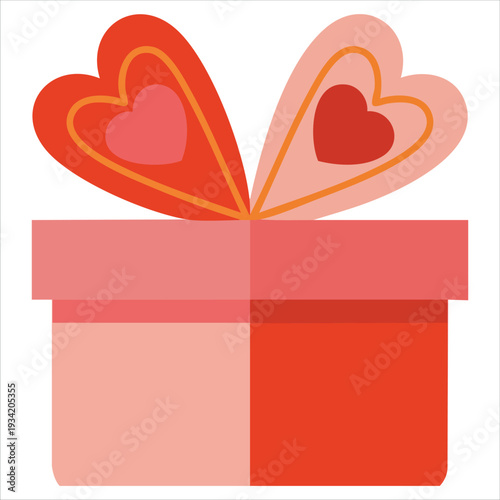 Holiday gift box with decorative bow vector illustration for special occasions
