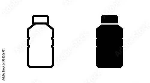 Bottle icon set vector. bottle sign and symbol