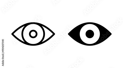 Eye icon set vector. Eye sign and symbol. Look and Vision icon.