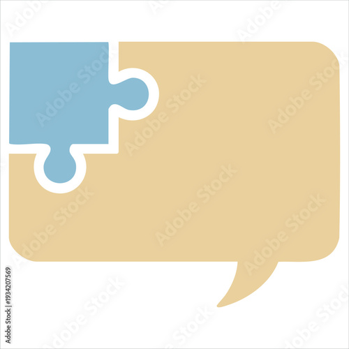 Hand drawn vector template with puzzle element frame for price tag and banner isolated on white background