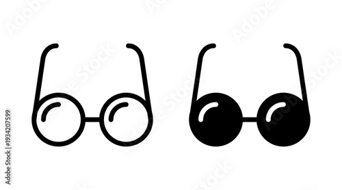Glasses icon set vector. Glasses sign and symbol