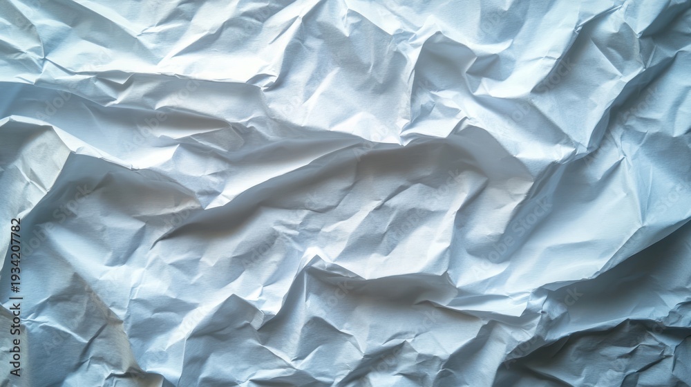 Fototapeta premium Wrinkled white paper texture background (1)