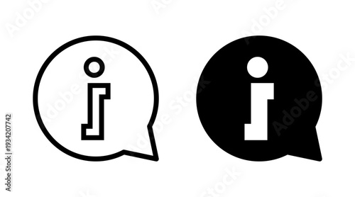Information sign icon set vector. about us sign and symbol. question mark icon