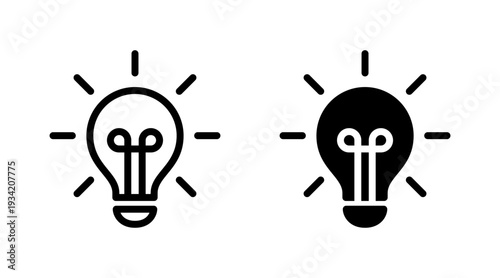 Lamp icon set vector. Light bulb sign and symbol. idea symbol.