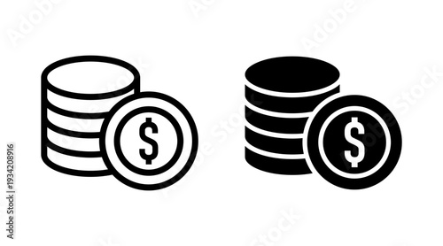 Money icon set vector. Money sign and symbol