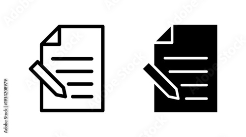 Note icon set vector. notepad sign and symbol