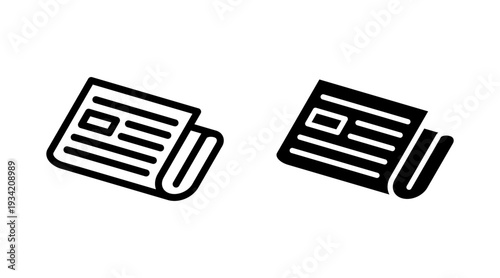 Newspaper icon set vector. news paper sign and symbolign