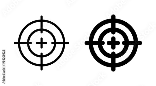 Target icon set vector. goal icon vector. target marketing sign and symbol