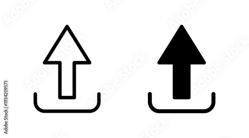 Upload icon set vector. load data sign and symbol