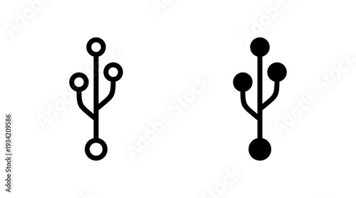 Usb icon set vector. Flash disk sign and symbol. flash drive sign.