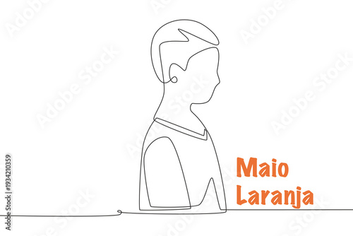 Orange May concept one-line drawing