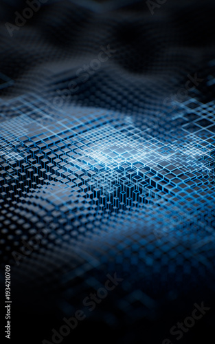 Abstract cube board background, 3d rendering.