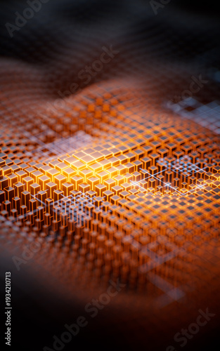 Abstract cube board background, 3d rendering.