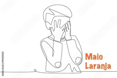 Orange May concept one-line drawing