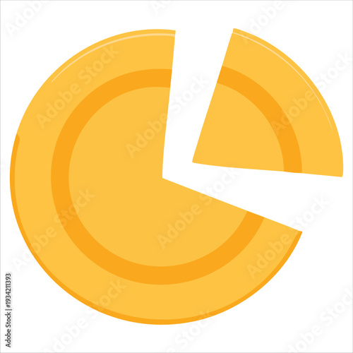 Isolated vector design of cracked plate for kitchen accident concept on white background