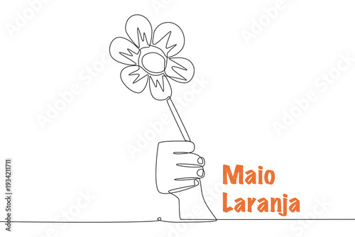 Orange May concept one-line drawing