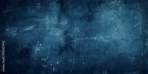 Abstract blue grunge background with dark storm clouds and smoke texture creates a moody night sky backdrop with light motion and copy space.