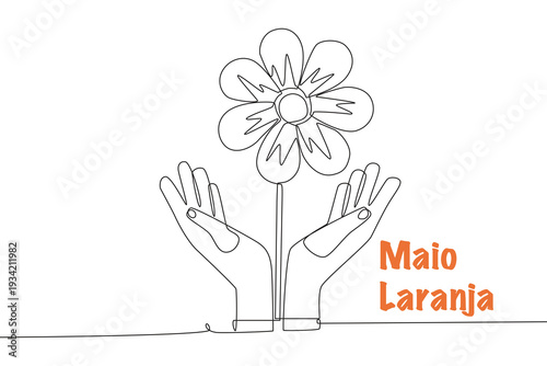 Orange May concept one-line drawing