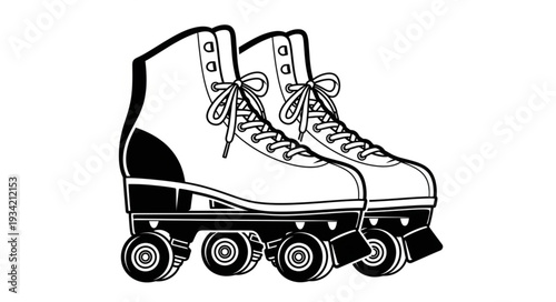 Pair of classic roller skates, perfect for recreational skating and fun activities.