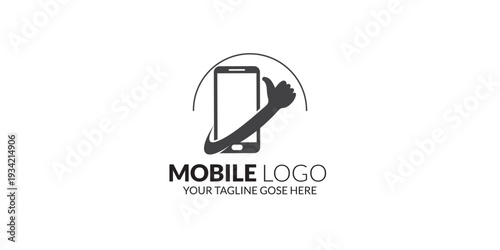 Vector mobile logo design  fully editable high quality