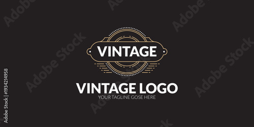 Vector Vintage logo design  fully editable high quality